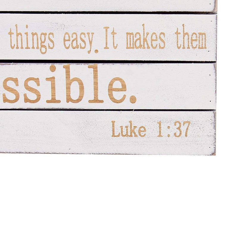 Attraction Design Wood Wall Plaque Faith Sign, Bible Verse Wall Art Hanging Decoration Christian Religious Home Decor Sign with Inspirational Quote, 9.75X9.75 inch - Image 4